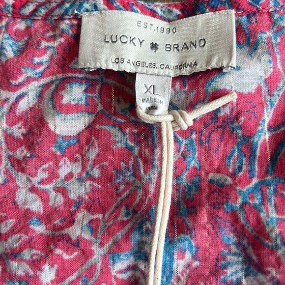 Women’s Lucky Brand XL off the shoulder Shirt NWT - Picture 3 of 8